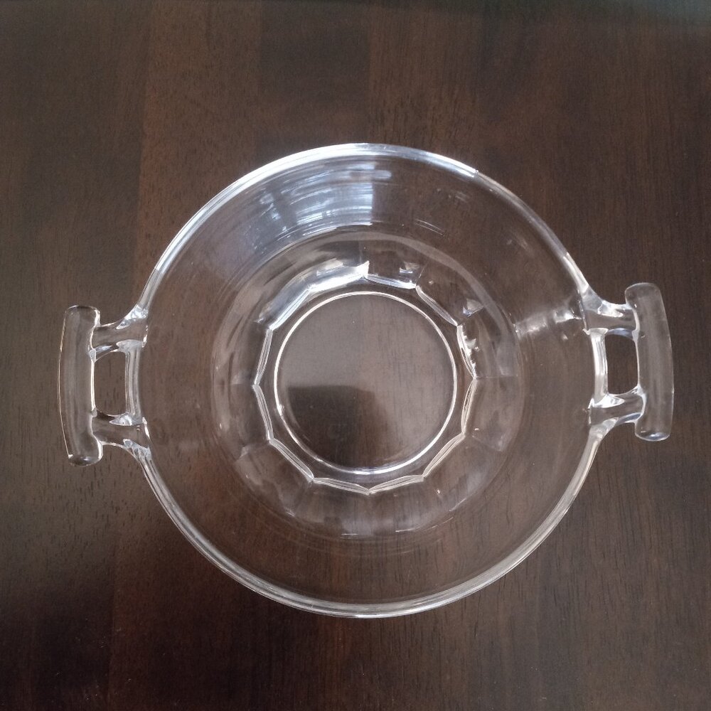 Clear Glass Serving Bowl with Handles - Transparent